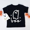 Boo Ghost Bow - Youth Short Sleeve Graphic T-Shirt and Toddler Short Sleeve Graphic T-Shirt - 3 of 4