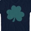St. Patrick's Day Clover Leaf Crew Neck Short Sleeve Navy Youth T-shirt - 2 of 3