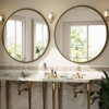 BEAUTYPEAK Round Wall Mirror 24"x24" Antique Beaded Resin Frame Vanity Mirror - 3 of 4