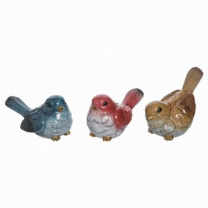 Transpac Med Resin Birdy Set of 3 Spring Home Decorations - 1 of 1