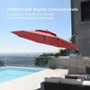 PURPLE LEAF 10/11/12/13ft Outdoor Patio Cantilever Umbrella with Base Offset Umbrella 360 Degree Rotation Round Umbrella for Deck Pool Garden - 3 of 4