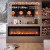 Acekool 90" Built-in Electric Fireplace - Wall Mount Heater, 12 Flame Effects, Touchscreen & Remote, Ultra-Slim Black Design - 4 of 4