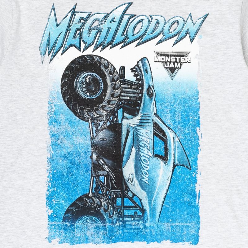 Monster Jam Grave Digger Megalodon El Toro Loco Adult T-Shirt, 3 of 7