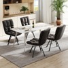 Bestier Upholstered Dinning Chair, Single PU Leather Kitchen Chair, Ergonomic Home Office Desk Chair, 18.5''Seat Height Soft Table Chair, Black - 2 of 4