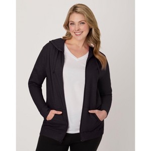 Hanes Women's Slub Jersey Full Zip Hoodie - 1 of 4