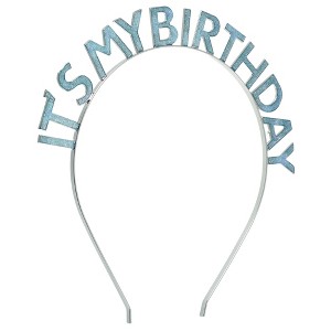 Unique Bargains Women's Classic Rainbow Birthday Headband 7.09"x6.69" Blue 1 Pc - 1 of 4