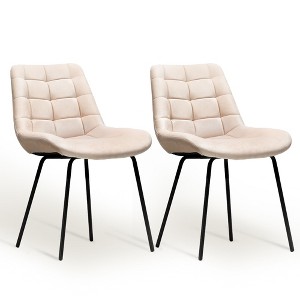 NicBex Velvet Dining Chairs Set of 2 Upholstered Seating for Home Kitchen and Living Room - 1 of 4