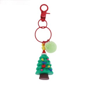 Unique Bargains Christmas Keychain with Lobster Clasp PVC 1 Pc - 1 of 4