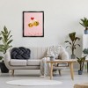 Stupell Industries Romantic Bumblebees Pink Hearts Black Framed Floater Canvas Wall Art - 2 of 4