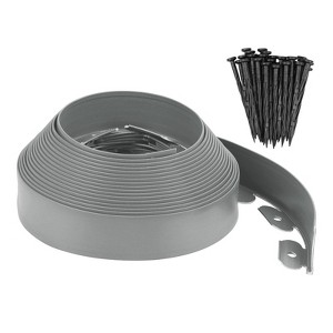 Unique Bargains Plastic Flower Beds Garden Lawn Edging with Spikes 1 Set - 1 of 4