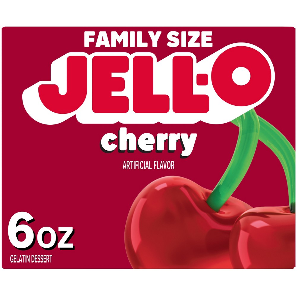 JELL-O Kraft Cherry - 6oz( pack of 4 )( B: 17 FEB 2026)