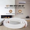 VEVOR 16FT Mini Split Line Set,1/4" & 3/8" O.D Copper Pipes Tubing and Triple-Layer Insulation,for Air Conditioning or Heating Pump Equipment, White - 3 of 4