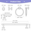5 Pieces Bathroom Hardware Set , 27.5 Inch Bathroom Towel Holder - 2 of 4