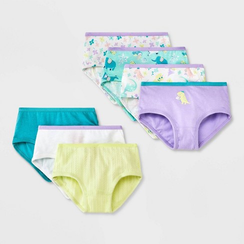 Toddler Girls' 7pk Dinosaur Briefs - Cat & Jack™ Purple 4T