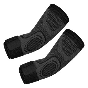Unique Bargains Elbow Protection Elbow Pads Tightening Breathable Elbow Pads for Sports Nylon 1 Pair - 1 of 4
