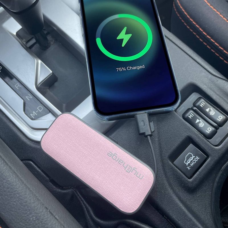 myCharge PowerHub Mini 3000mAh/12W Output Power Bank with Integrated Charging Cables - Pink, 5 of 7