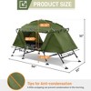 Naysaye Camping Tents 1 Person Tent Cot with Waterproof Rainfly and Adjustable Legs for Camping, Green - 3 of 4