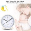 Aoibox Silent Analog Alarm Clock with Night Light, Non-Ticking Design for Bedroom, Bedside, Desk, Easy to Read White Dial, Soft Glow Feature - 4 of 4