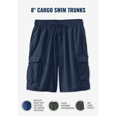 KingSize 8" Cargo Swim Trunks - XL, Navy — фото 3