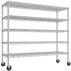 HOMDOX 3000LBS 5-Tier Heavy Duty Metal Storage Rack, 60"W x 18"D x 82"H Adjustable Wire Metal Shelves for Storage, Free Standing Storage Shelf Units - 1 of 4