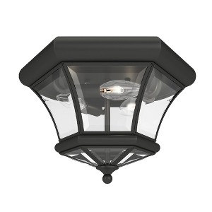 Livex Lighting Monterey/Georgetown 3 - Light Flush Mount in  Black - 1 of 2