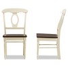 Set of 2 Napoleon French Country Cottage Buttermilk & Cherry Brown Finishing Wood Dining Chairs - Baxton Studio - 3 of 4