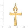 Black Bow Jewelry 14k Yellow Gold Laser Designed Ankh Cross Pendant - 4 of 4