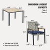 Dolonm All-Weather Patio SetAcacia Wood Table & Rattan Chairs, UV-Resistant for Outdoor Dining - 4 of 4
