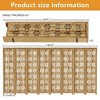 PexFix Room Divider Folding Screen Room Divider with Snowflake Pattern for Home Office Garden Bedroom Paulownia Wood - 4 of 4