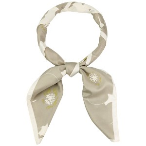 Elerevyo Women's Floral Contrast Color Silk Feeling Satin Square Scarves Bandanas 35.4" X 35.4" - 1 of 4