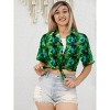 HAPPY BAY Women's Button Down Blouses Dressy Summer Blouses Party Hawaiian Short Sleeve Shirts Coverup Vacation Button Up Bohemian Shirts - 2 of 4