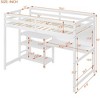 NicBex Smart Twin/Full Size Loft Bed with Desk & Shelves,Space-Saving Twin Loft Bed with Built-in Study Area,Writing Board,Loft Bed for Kids,Teens - 3 of 4