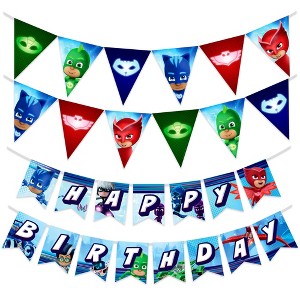 Treasures Gifted PJ Masks Banner & Pennants Kit - PJ Masks Party Supplies - 1 of 1