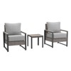 Sonkuki 3 Pieces Patio Set, Chairs and Side Table, PE Rattan Wicker Patio Furniture with Washable Cushion - 2 of 4