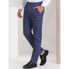 INSPIRE CHIC Men's Casual Flat Front Stretch Business Plaid Pattern Pants - 2 of 4