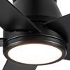 YUHAO 48 in. Indoor Modern Contemporary Plywood Blades Reversible DC Motor Low Profile Ceiling Fan with Light and Remote Control - 3 of 4