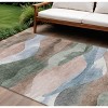 HomeRoots 8' X 10' Salmon And Emerald Abstract Washable Indoor Outdoor Area Rug - 2 of 4