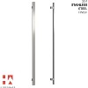 Modern Satin Flat Push Pull Door Handle – Long Stainless Steel Handle for Glass, Barn, Shower, or Wooden Doors – Contemporary Entry Door Design - 3 of 4