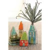 Colorful Ceramic House Bud Vases – Decorative Glazed Mini Vases, Set of Four by Kalalou - 3 of 3