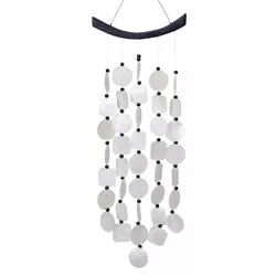 Woodstock Chimes Asli Arts Collection, Seashore Waves, 36'', White Wind Chime CWS502