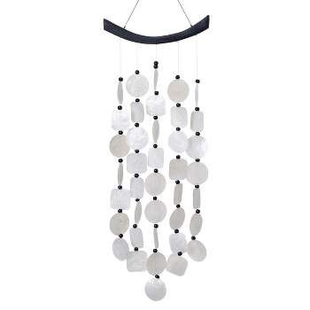 Woodstock Wind Chimes Asli Arts Collection, Seashore Waves, 36'', White Wind Chime CWS502