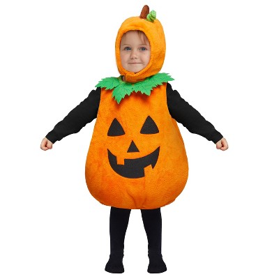 Joyfy Baby Halloween Pumpkin Costume Set, Cute Pumpkin Costume with Hood for Infants Halloween Dressup Party