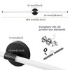 POWLIG 48.9-in 1-Light Black Modern Dimmable Wall Sconce Strip Mirror Headlights Dresser Light Bar - 2 of 4