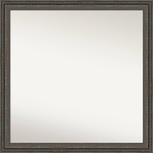 30"x30" Non-Beveled Upcycled Wood Bathroom Wall Mirror Brown/Gray - Amanti Art - 1 of 4