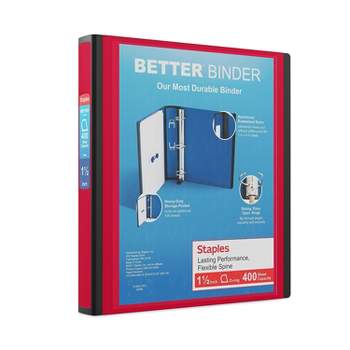 Staples 1.5" 3-Ring Better Binder Red (18369) 807711