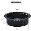 Fire Pit Ring 36x36x10 Inch Heavy Duty Round Solid Steel Fire Ring For Outdoor - 2 of 4