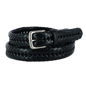 Aquarius Men's Tubular Leather Braided Belt - 1 of 4