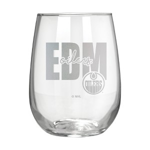 NHL Edmonton Oilers The Vino Stemless 17oz Wine Glass - Clear - 1 of 2