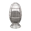 Swivel Rattan Patio Egg Chair,Rattan Basket Shape Swivel Egg Chair With Water-resistant Cushions - Maison Boucle - 4 of 4