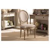 Clairette Wood Traditional French Accent Chair Beige - Baxton Studio: Birch Frame, Linen Upholstery, Nail-Head Trim - 3 of 4